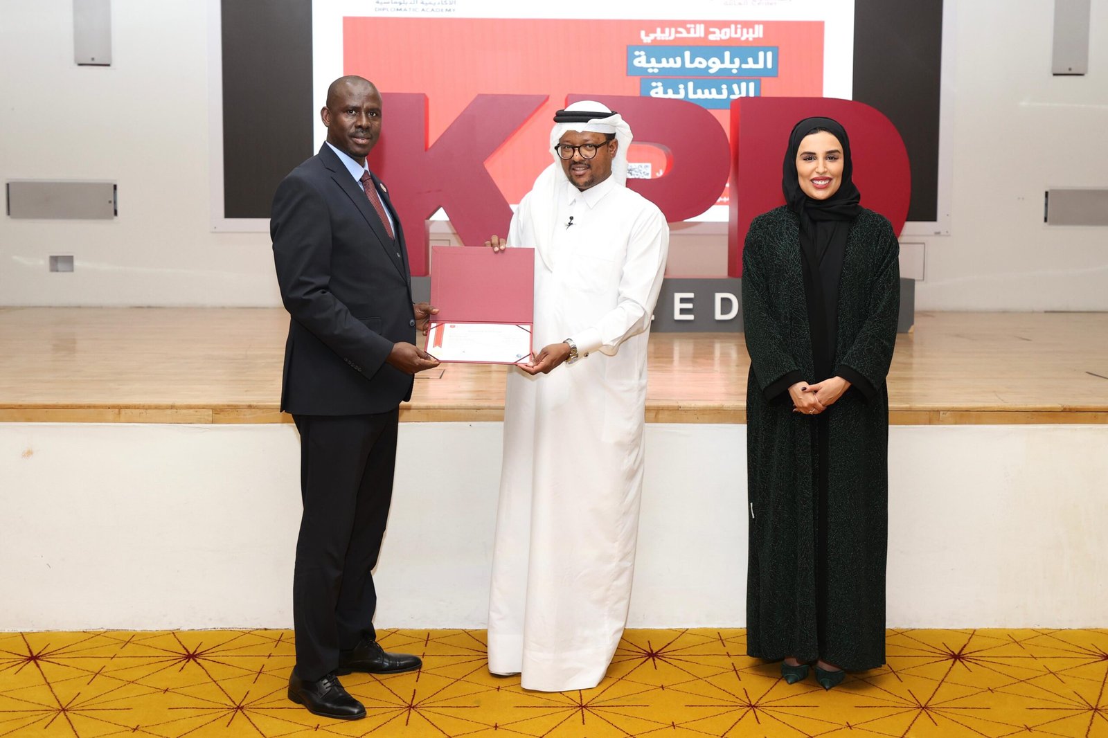 The Diplomatic Academy, in partnership with the Katara Center for Public Diplomacy, concluded the international training program (Humanitarian Diplomacy), which lasted for three days during the period from February 16-18, 2025.